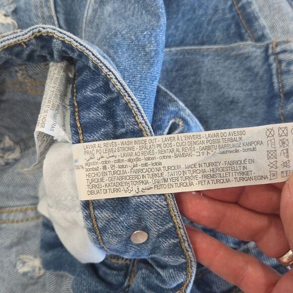 ZARA Z1975 WRAP DENIM SKORT, SIZE XS - Picture 4 of 5